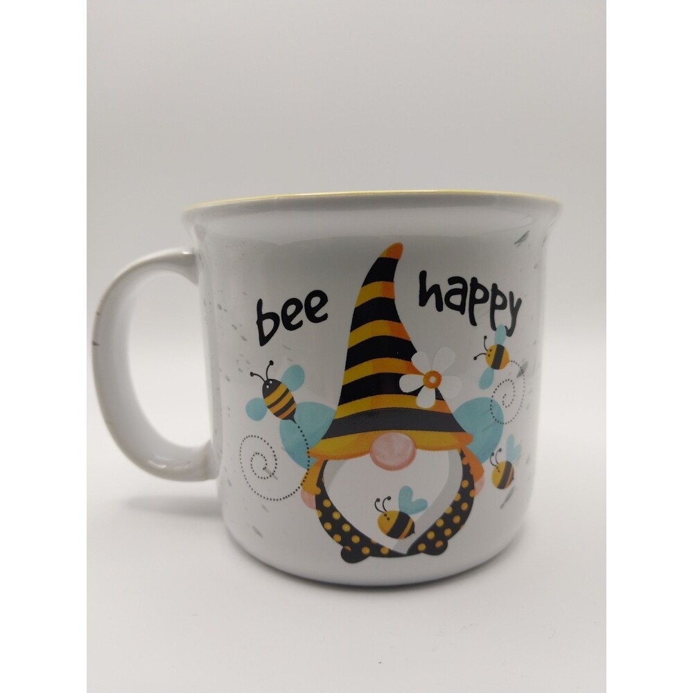 Spoontiques 21556 Bee Happy Gnome Camper Mug